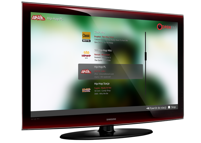 Popularna aplikacja muzyczna Open FM dostępna na telewizorach Samsung Smart TV, smartfonach i tabletach