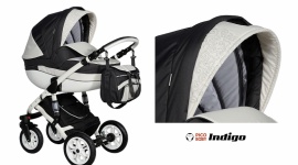 NOWOŚĆ!!! Wózek dziecięcy Indigo Isabel Haft tattoo grafito 2w1