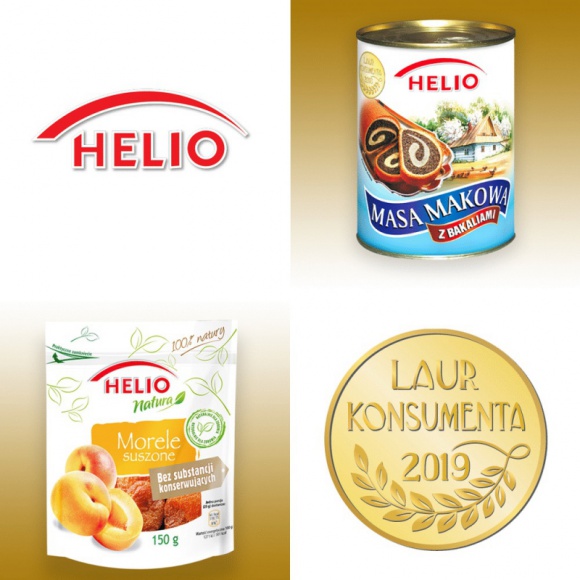 Złote Laury Konsumenta 2019 dla HELIO BIZNES, Konsument - Marka HELIO po raz kolejny zajęła najwyższe podium w prestiżowym ogólnopolskim plebiscycie konsumenckim, otrzymując dwa Złote Laury Konsumenta 2019 w kategoriach: Bakalie i Dodatki do ciast...