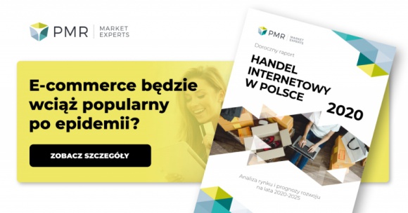 Rekordowy wzrost rynku e-commerce w 2020 roku spowodowany epidemią COVID-19 BIZNES, Handel - W 2020 r. rynek e-commerce w Polsce odnotuje najwyższy wzrost od kilkunastu lat. Co więcej, rynek ten będzie rósł w tempie dwucyfrowym przez najbliższe trzy lata.