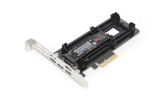 Icy Dock EZConvert Ex MB987M2P-B - adapter M.2 NVMe SSD do PCIe 3.0 x4 IT i technologie, BIZNES - EZConvert Ex MB987M2P-B to nowe rozwiązanie od firmy Icy Dock pozwalające dodać zatokę M.2 PCIe NVMe do dowolnego komputera posiadającego slot PCIe 3.0 x4/x8/x16. Adapter umożliwia instalację dysku M.2 PCIe NVMe SSD w miejscu slotu PCIe.