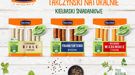 Tarczyński rozbudowuje linię Naturalnie o trzy kolejne produkty Przemysł spożywczy, BIZNES - Tarczyński, znany producent wysokiej jakości wędlin, kabanosów, parówek i przekąsek białkowych, poszerzył linię Naturalnie o kolejny segment kiełbasek śniadaniowych, które będą dopełnieniem oferty marki.